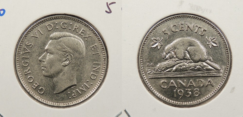CANADA 1938 5 Cents #WC94503