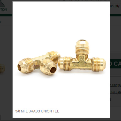 3/8 MFL BRASS UNION TEE # 44-6