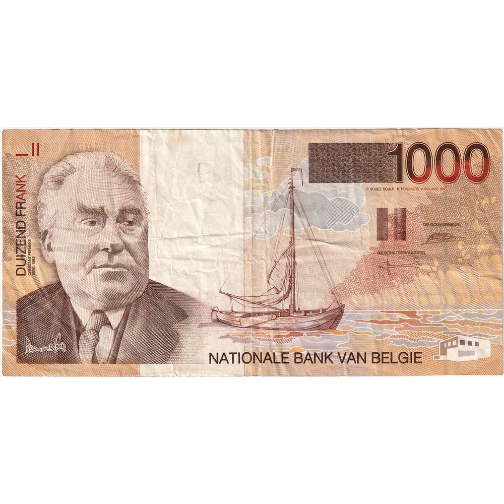 [#336380] Belgium, 1000 Francs, VF