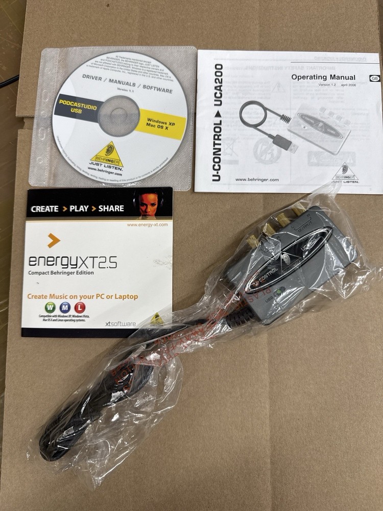 Behringer UCA200 USB Audio Interface NEW w/ CD & Manual