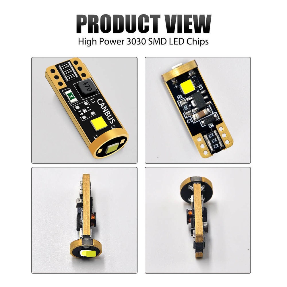 LASFIT 2825 168 194 192 T10 LED Parking Light Bulb Bright White 6000K Error Free