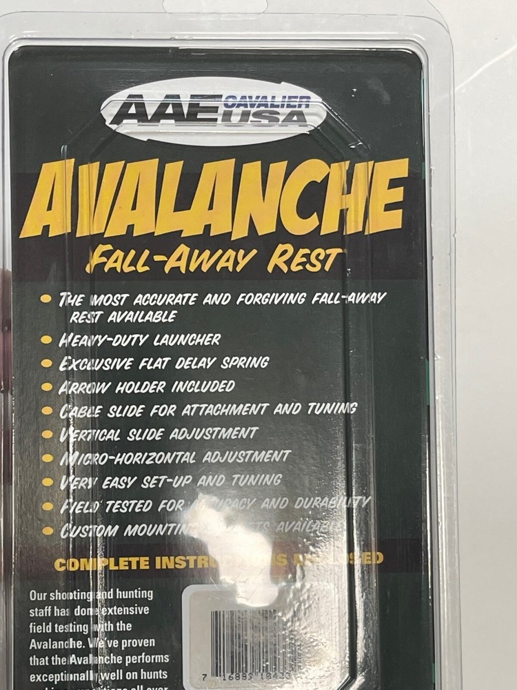 NEW *LEFT HAND* AAE Cavalier Avalance Drop Away Rest (Mathews Mount)