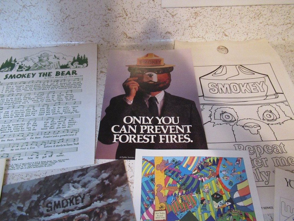 Miscellaneous Smokey Bear paper memorabilia