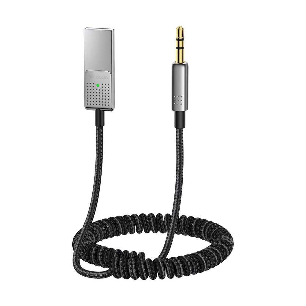 Mcdodo Aux Bluetooth Adapter 5.3 with Built-in Microphone CD Small, Black