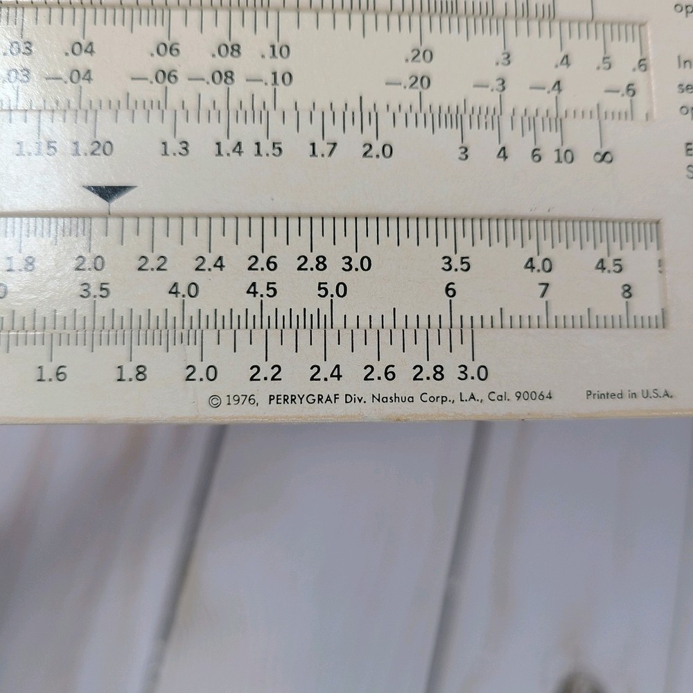 HP Reflectometer/Mismatch Error Limits Slide Rule Calculator 1976