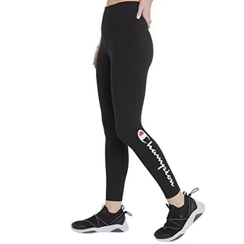 Champion Authentic Womens Black  Tights Script Logo Pull On Size 3x NWT