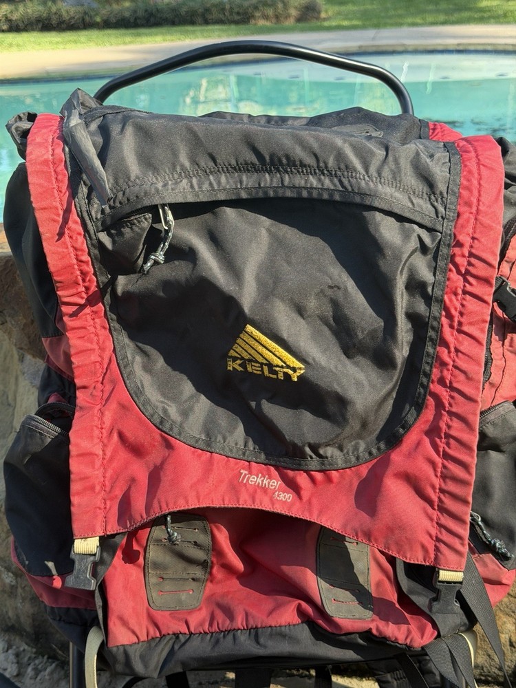 Kelty Trekker 4300 External Frame Hiking Backpack Red Black