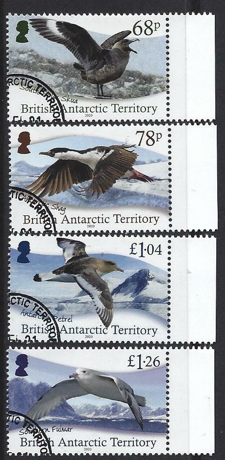 BRITISH ANTARCTIC TERRITORY 2020 ANTARCTIC BIRDS FINE USED