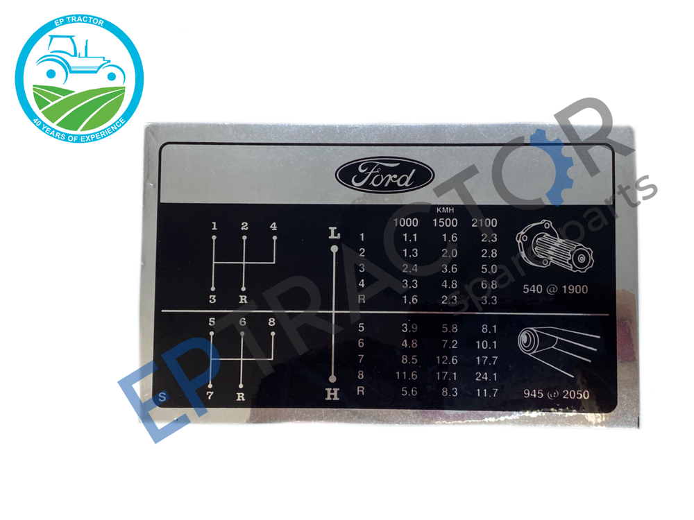 C5NN7B292C Shift Pattern Decal Fits Ford 2000, 3000 Series