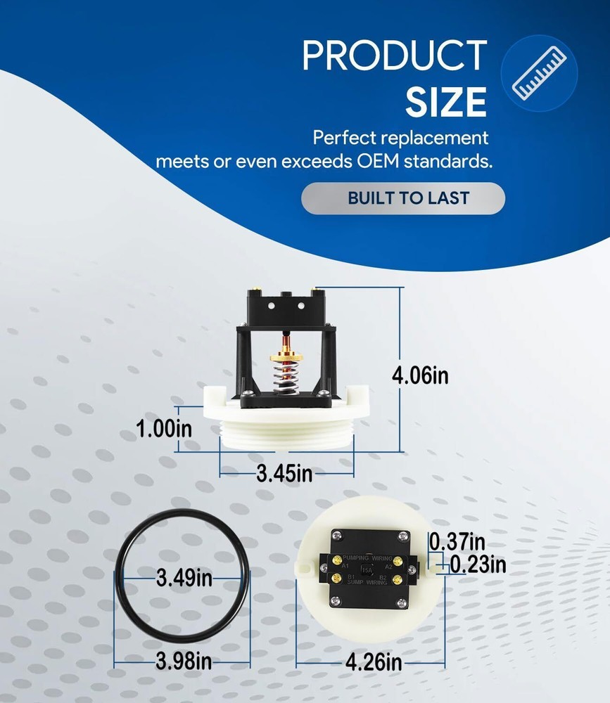 385318032 Vacuum Tank Switch Kit Replace for Dometic Sealand, 729100 Vacuum Tank
