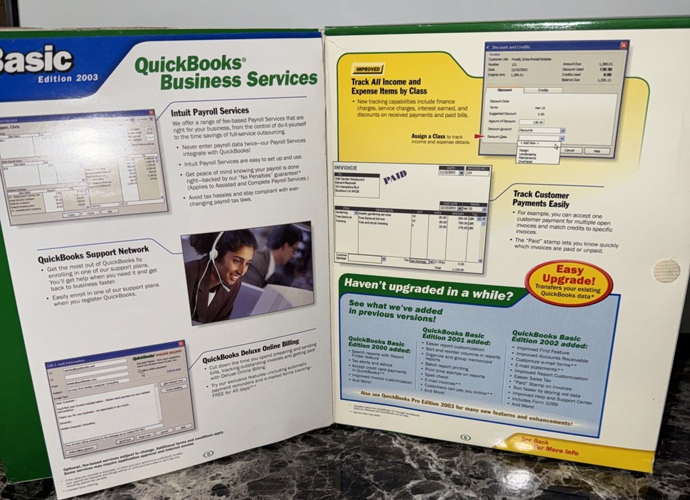 Intuit QuickBooks Basic Edition 2003 - Includes Box, Book, Disc, & Code
