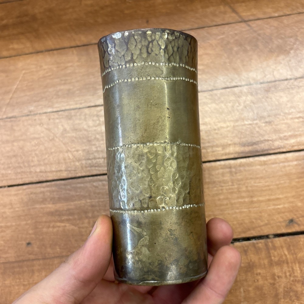 Original WW2 Trench Art Shell 1940s Artillery Shell WWII Engraved Shell