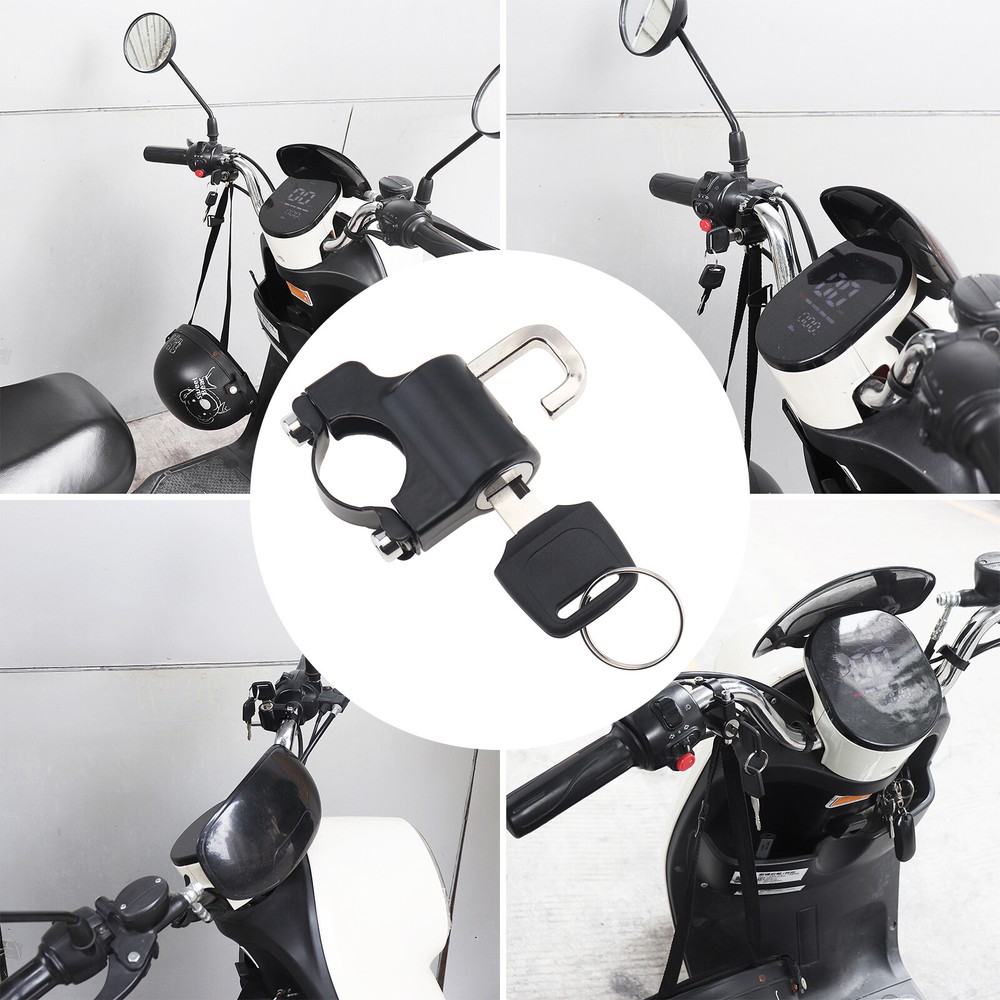 Universal Security Motorcycle Helmet Lock for 7/8in / 22mm Handlebar