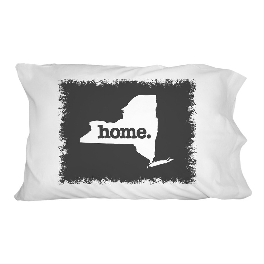 New York NY Home State Solid Dark Gray Novelty Bedding Pillowcase