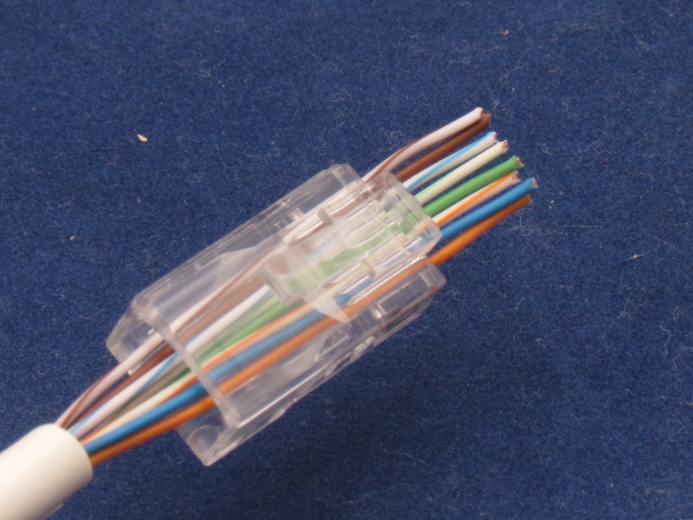 Cable Tester Crimper RJ45 CAT5e 50pcs Pass Through Network Cable Connector Plug