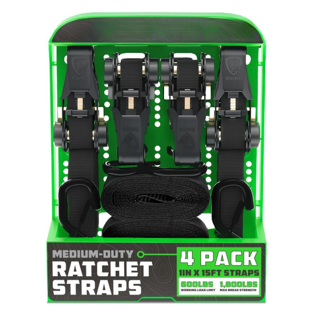 1in x 15ft Medium Duty Ratchet Straps