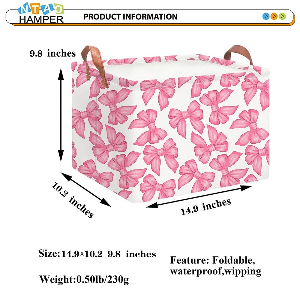 NTAOHAMPER Rectangular Storage Baskets，Gift Basket,Book Box,Room Decor(Big Bo...