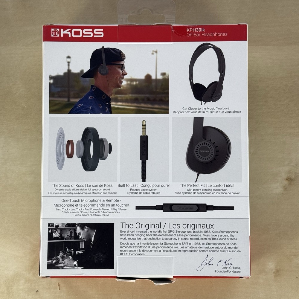 Koss | KPH30iK | Headphones | Wired | On-Ear | Microphone | Open Box