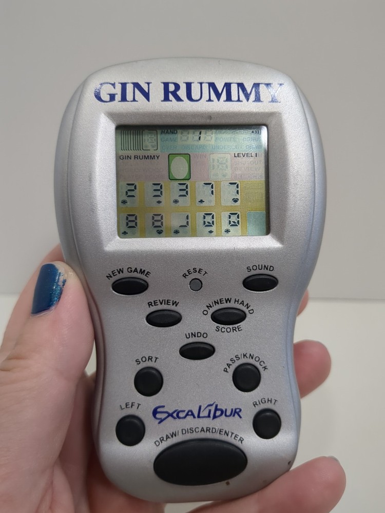 Excalibur Gin Rummy Electronic Handheld Game Pre-owned Tested Works