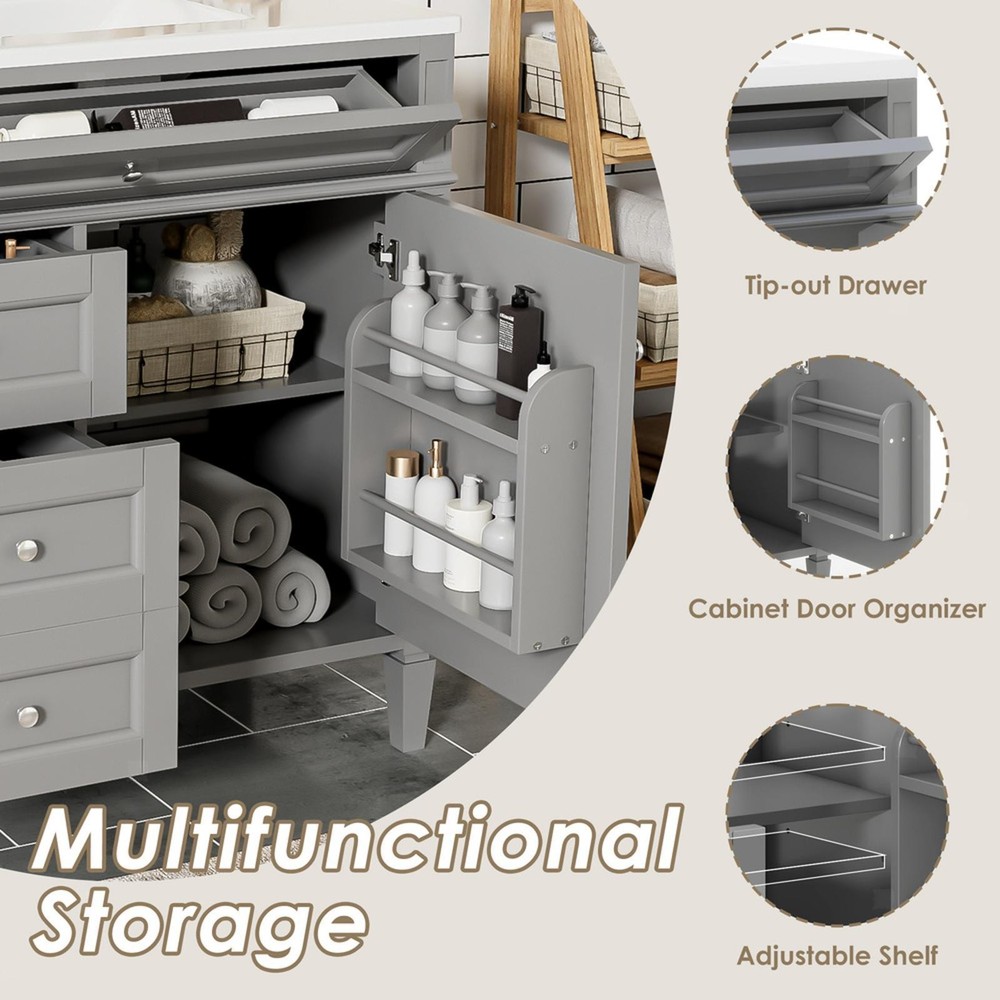 Minimalist 36'' Bathroom Vanity with Single Sink: Design, Ample Storage & Easy