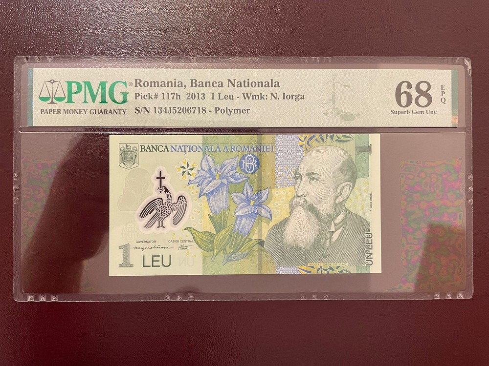 Romania 1 leu 2013 pick 117h pmg 68