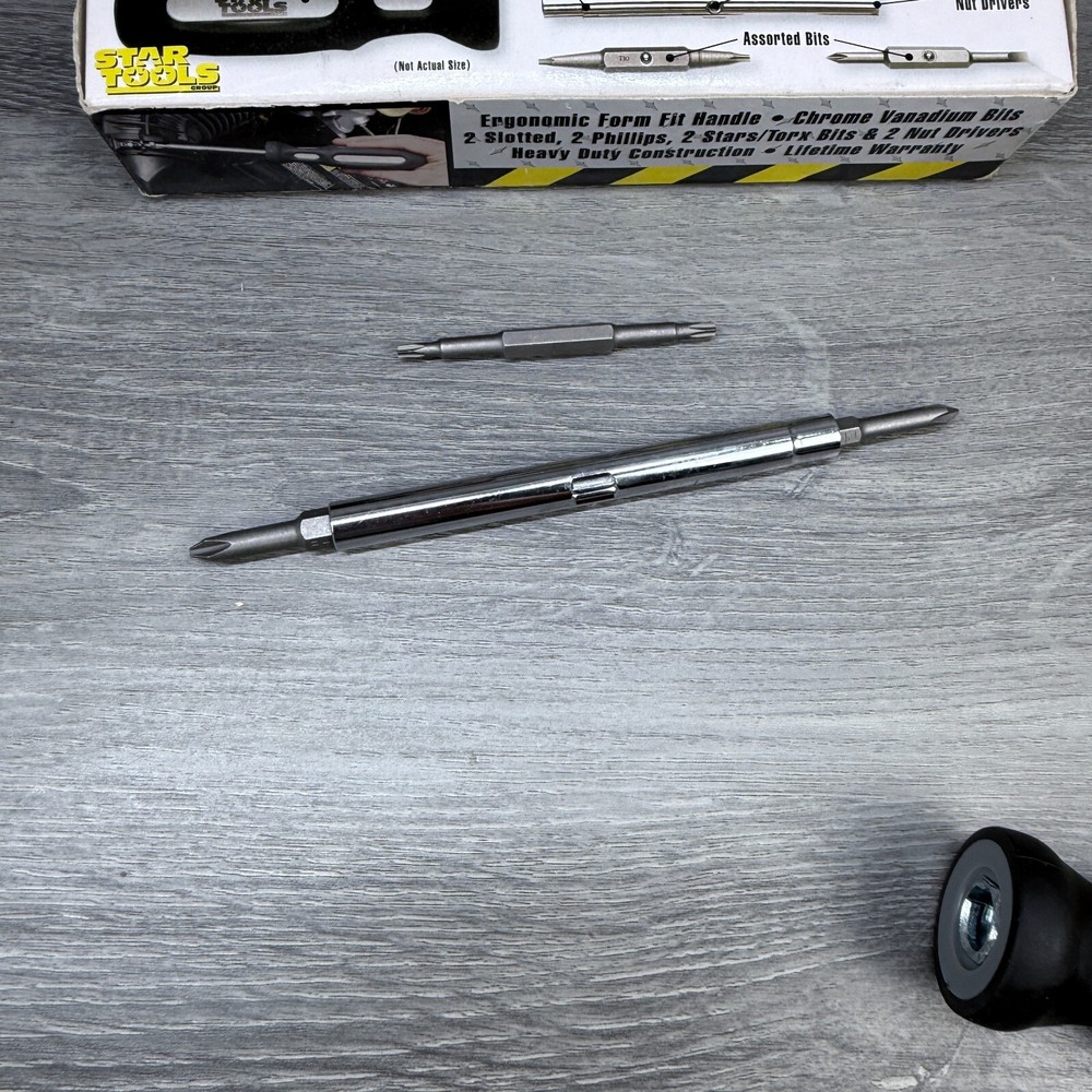 Vintage 1999 Star Tools Group ProDriver Set Handle Shaft x3 Assorted Bits