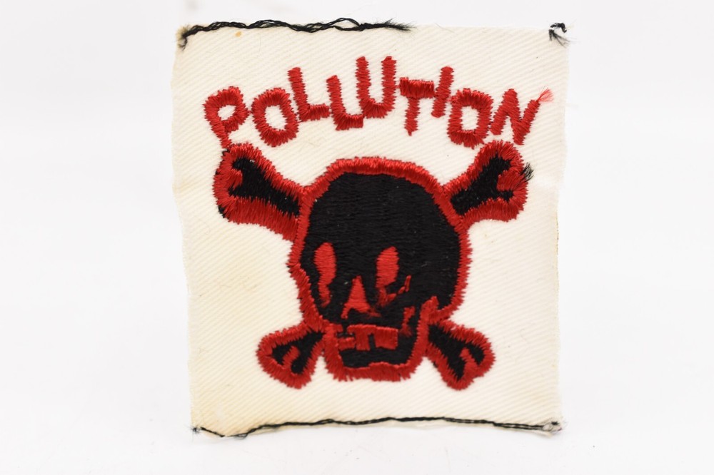 VINTAGE  SKULL & CROSSBONES POLLUTION PATCH