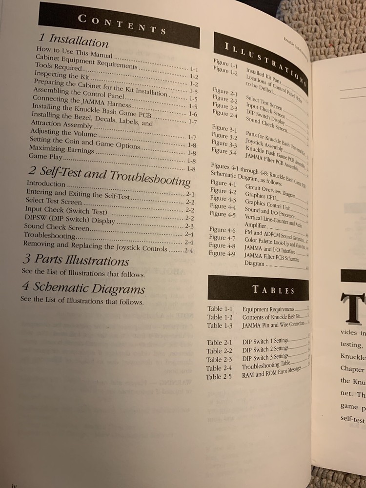 Original KNUCKLE Bash Atari Arcade video game manual