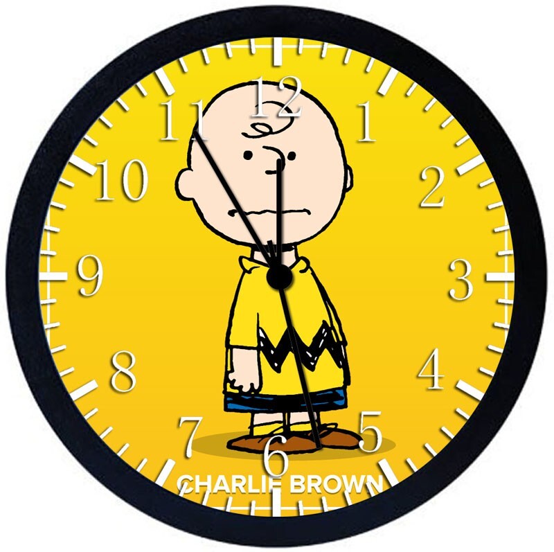 Charlie Brown Wall Clock 12" Large Personalized option with adding names E191