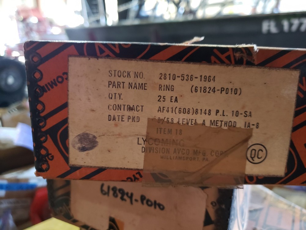 Lycoming Piston Ring P/N 61824 P10