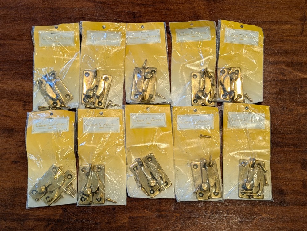 Brass Window Sash Lock - Antique Replacement Hardware - Bronze - Qty 10