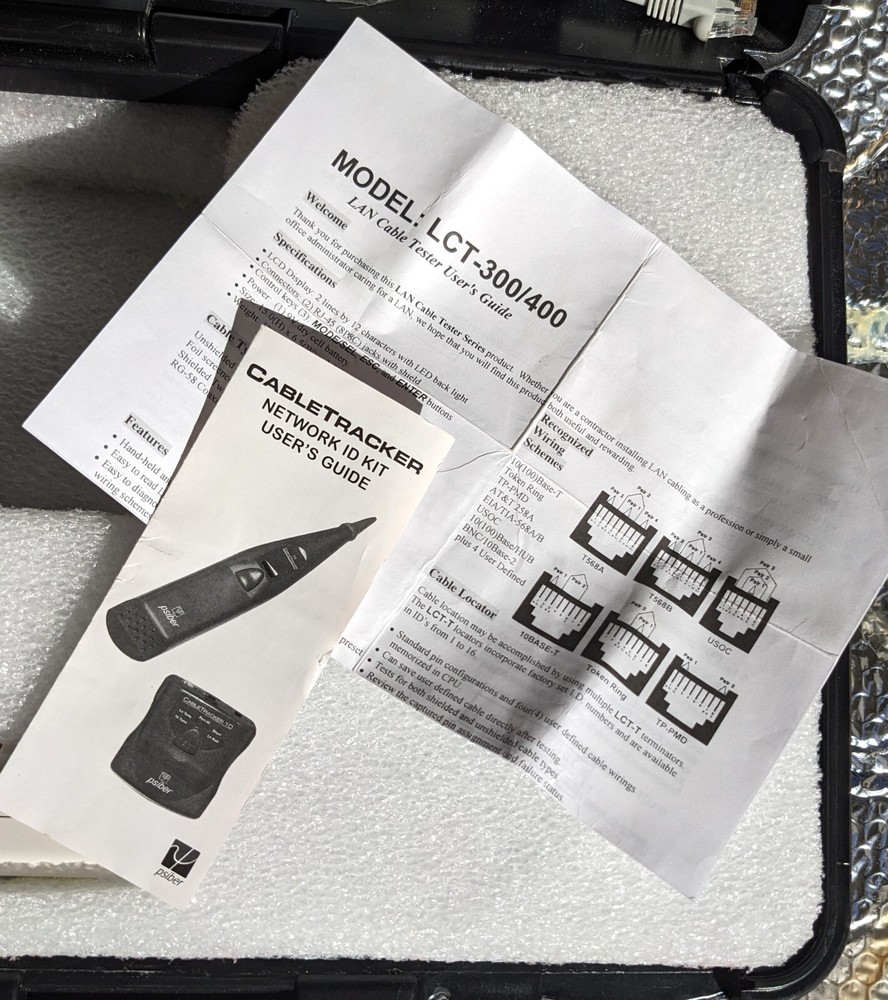 Network Pro: Cat 5/6 Termination Tool Kit Quick Cat Pro w/ LAN Tester, Tracker