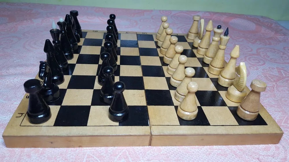 OLD Wooden Chess Set Soviet USSR