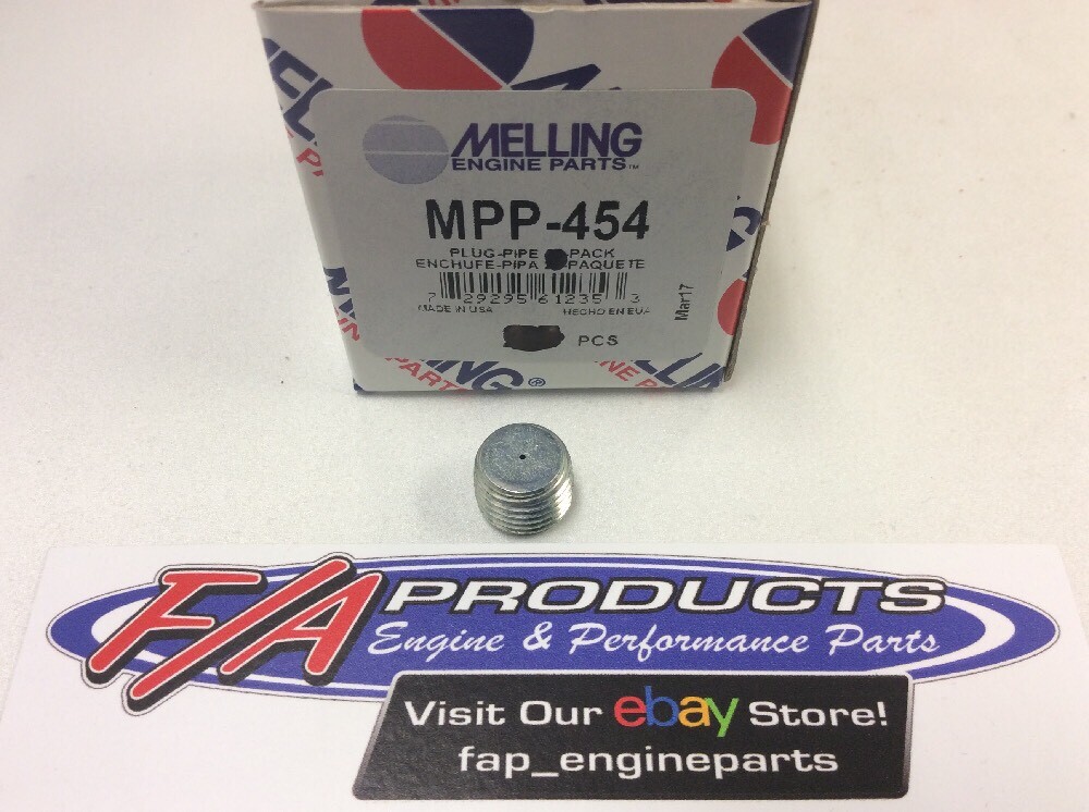 Melling MPP-454 1/4" Pipe Plug With Oil Relief Hex Head Socket Pipe Plugs Each