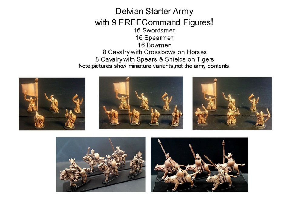 15mm Fantasy Delvian Starter Army (73 figures)