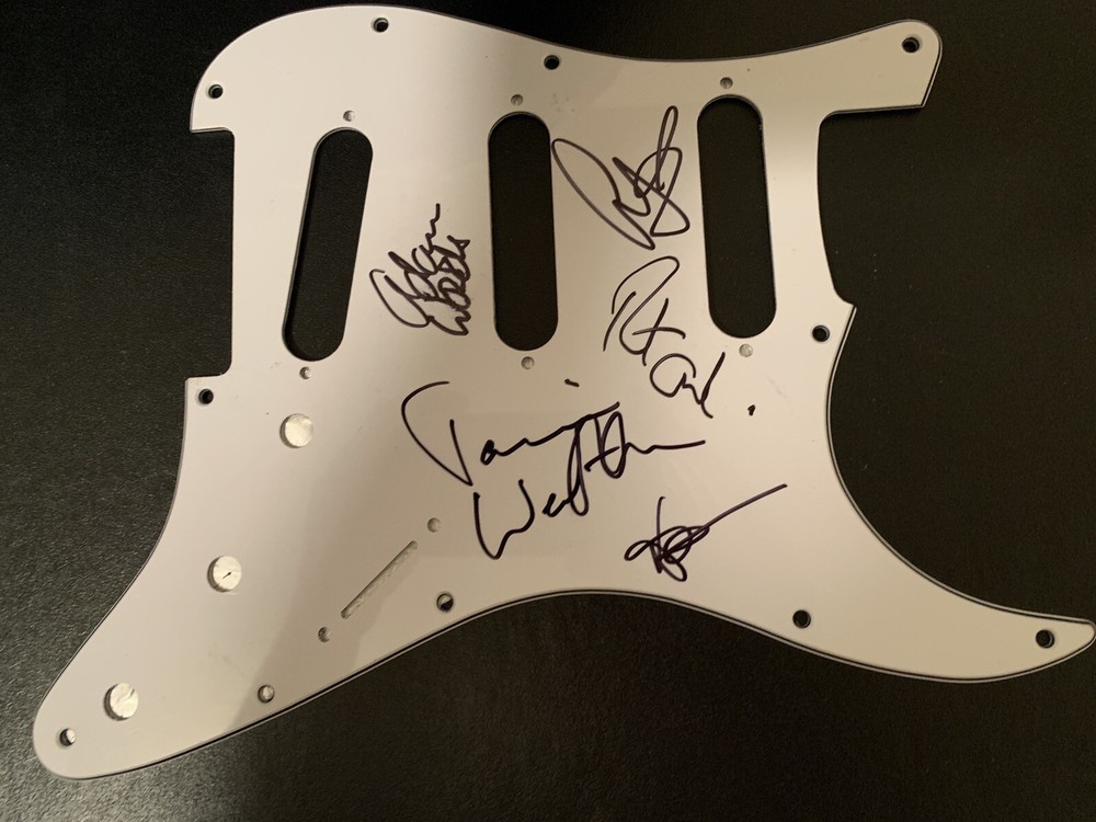 The Fixx Band Signed Guitar Pickguard Auto