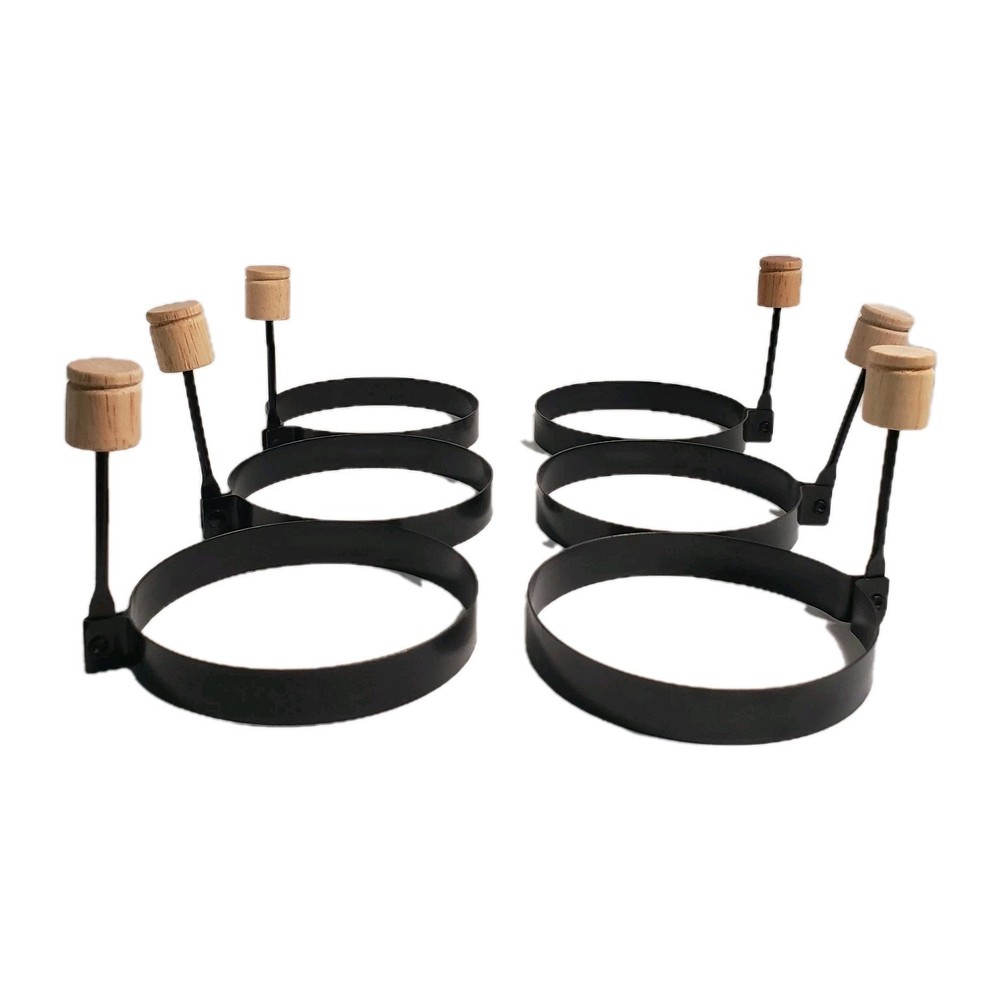 Fried Egg Rings With Handles Set Of 6
