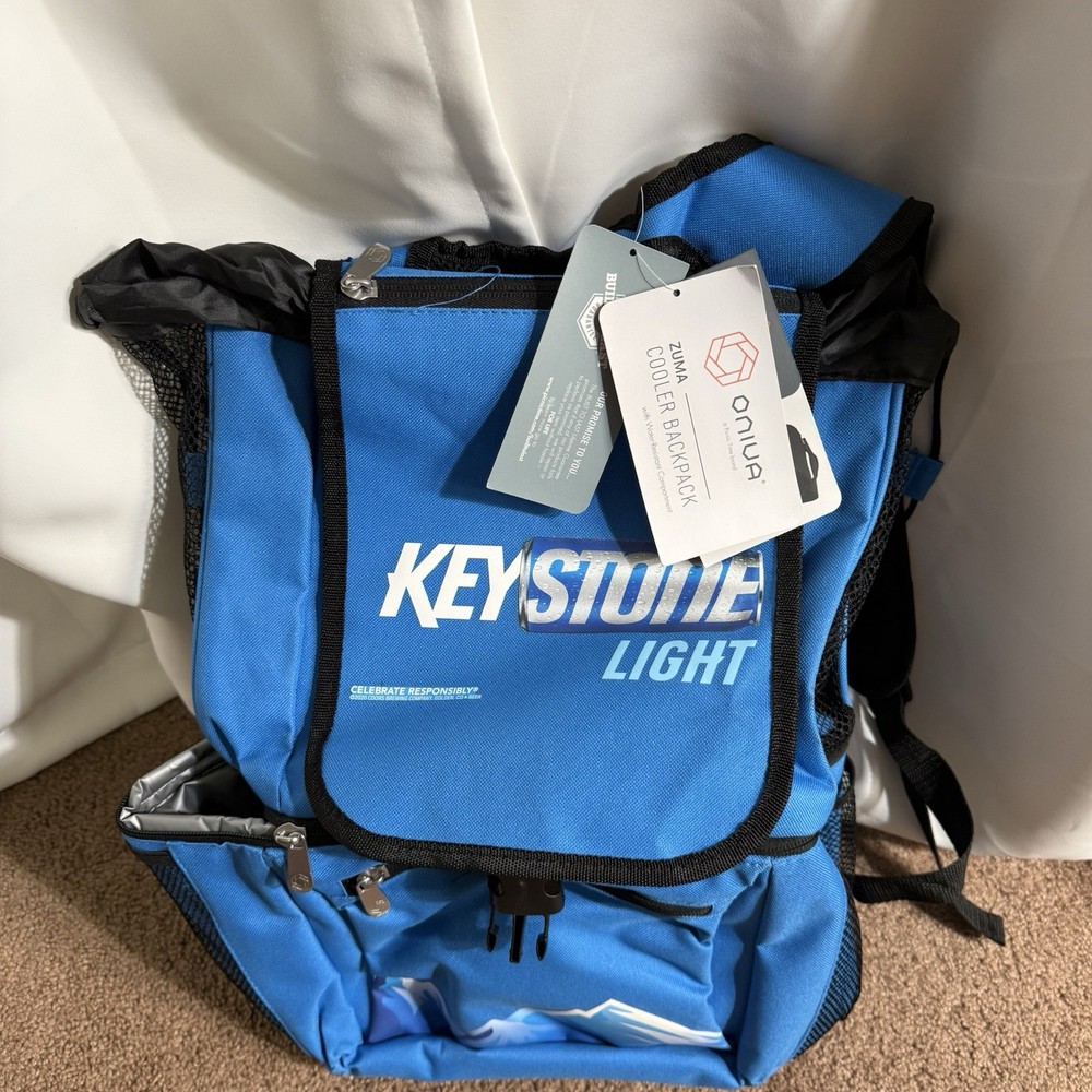 KEYSTONE LIGHT Oniva Blue Backpack Cooler Brand New 🍺