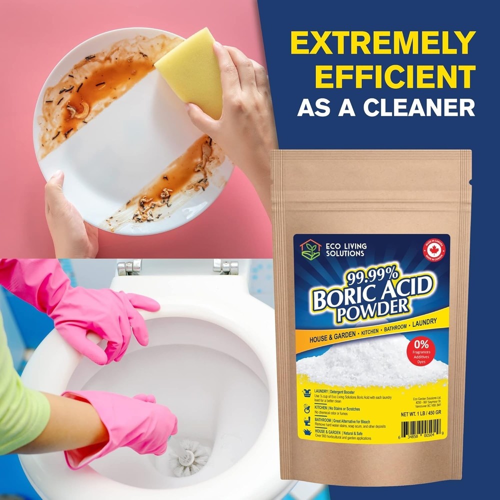 99.99% Boric Acid Powder | Horticultural Garden Application | Multipurpose Clean