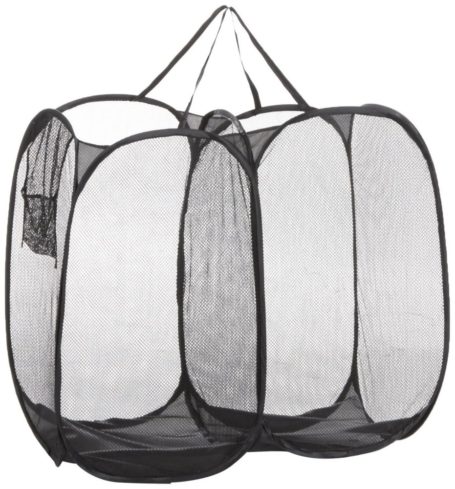 2 Pack Collapsible Foldable Hamper Mesh Clothes Basket Bag Large 12 X 28