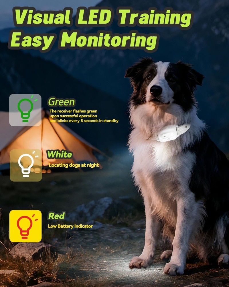 Dog Training Collar with Remote 3300FT Range Waterproof Rechargeable E Collar