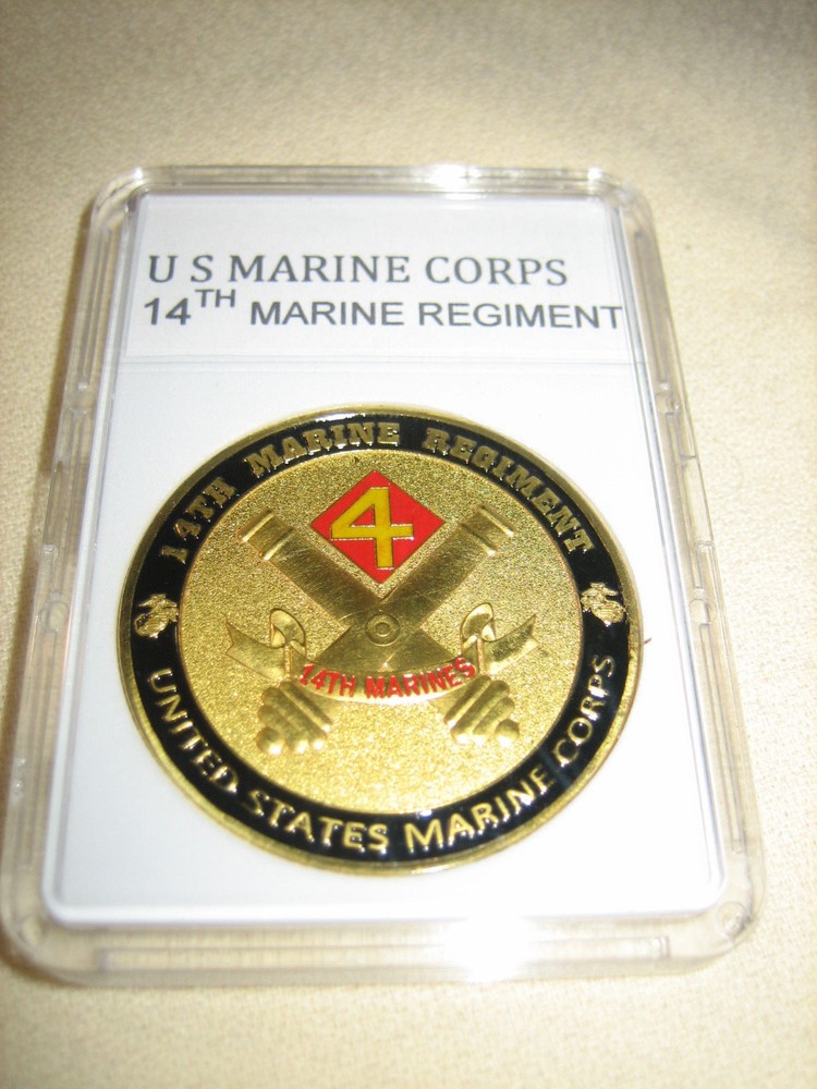 US MARINE CORPS - 14th MARINE REGIMENT Challenge Coin