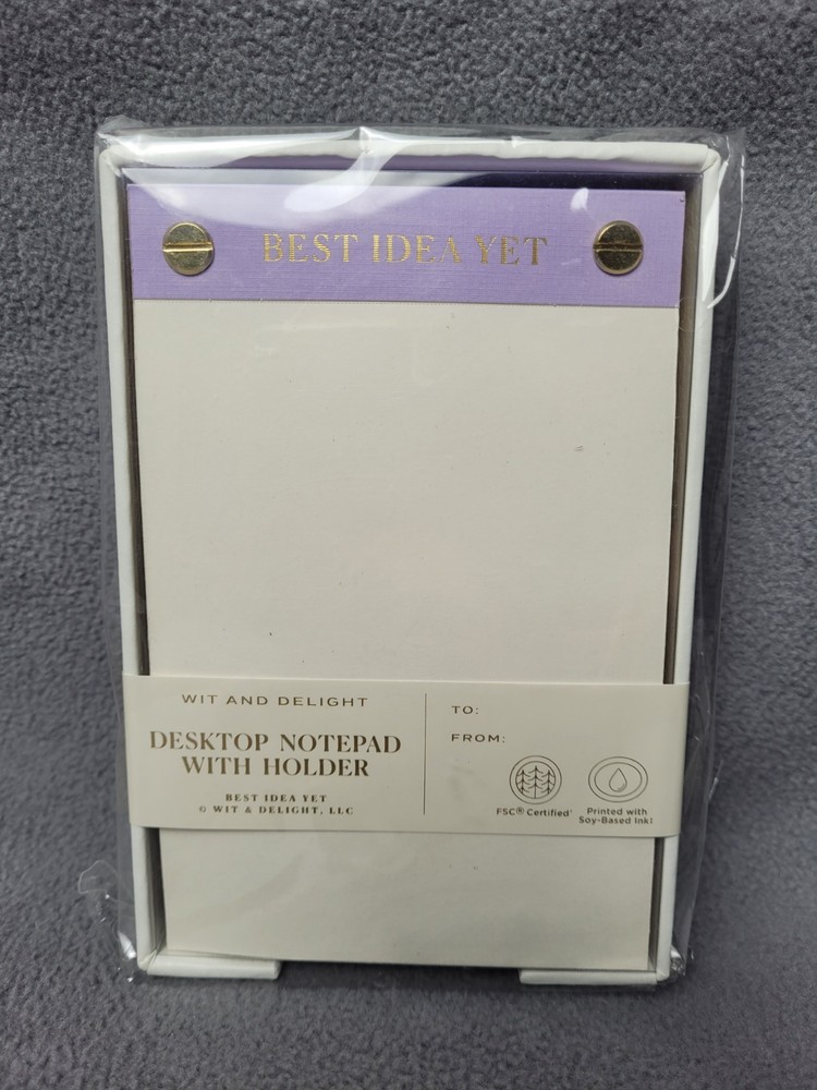 Wit and Delight Best Idea Yet Desktop Notepad with Holder