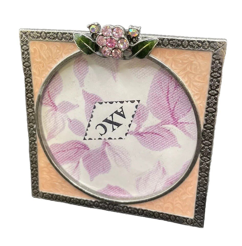 Small Square Frame Pink Rhinestones AXC Table