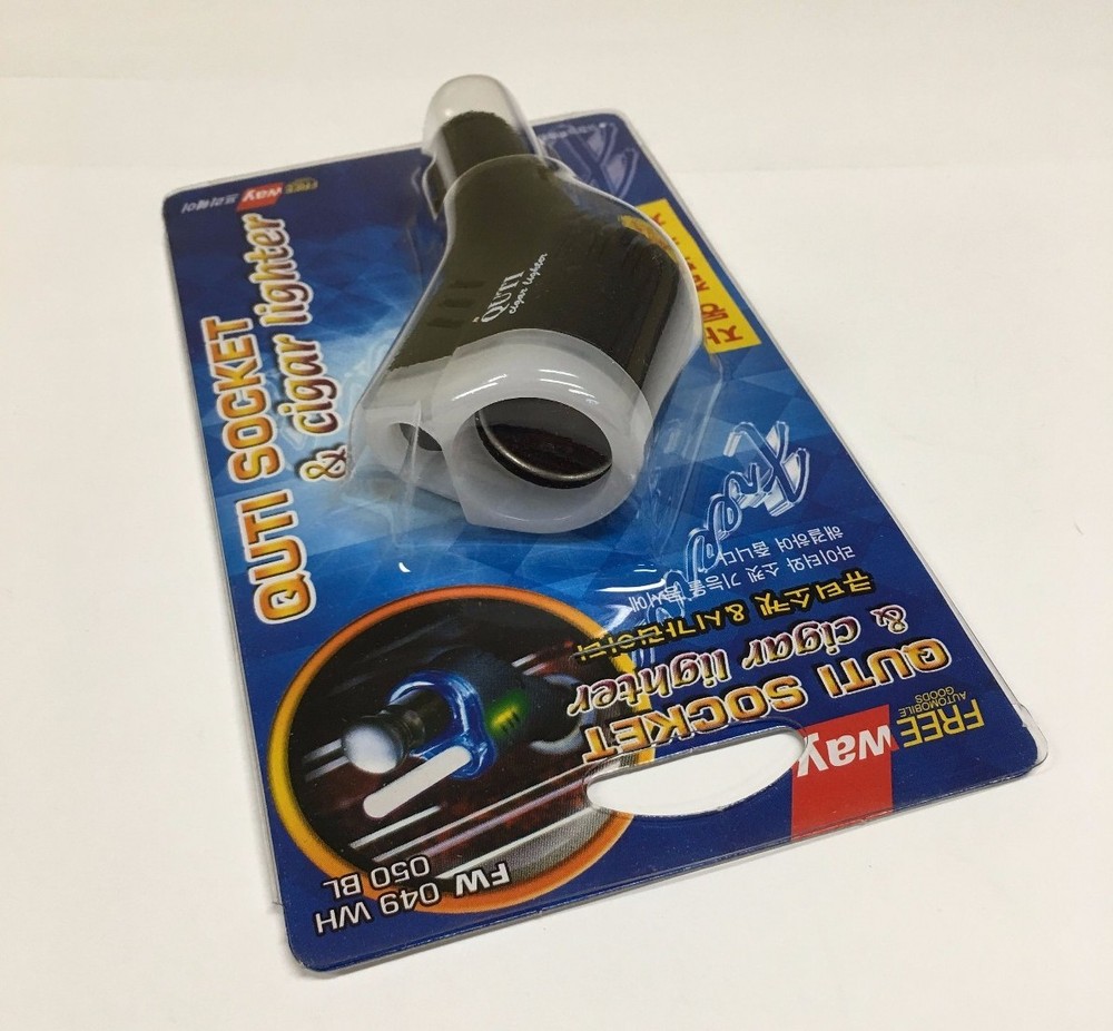 ILLUMINATED WHITE LIGHT CAR SOCKET POWER CHARGER ADAPTER CIGARETTE LIGHTER FW049