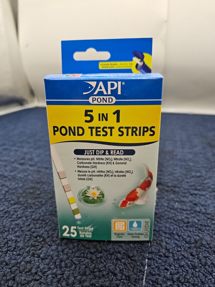 (QTY 25) API Pond 164F: 5-in-1 Water Pond Test Strips - Water Problem Solving