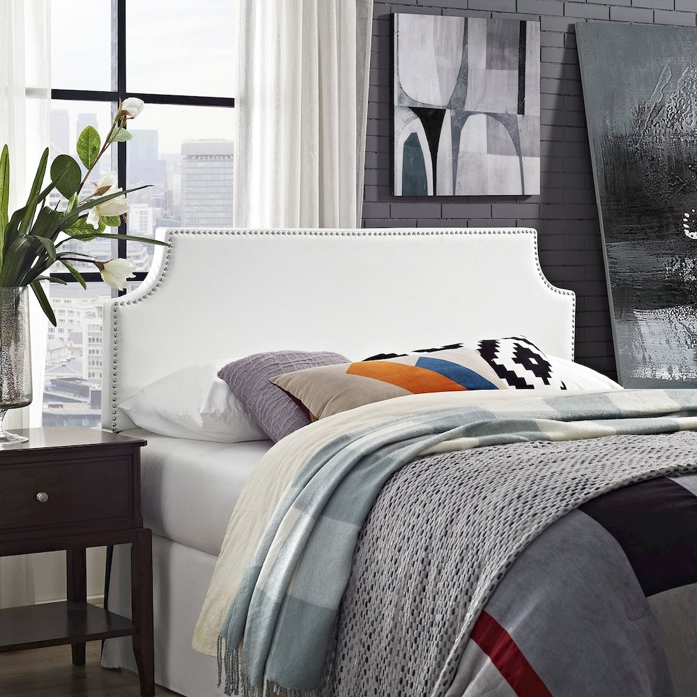 Laura Upholstered Vinyl Full Headboard