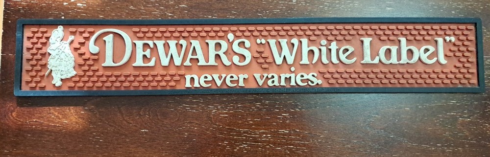 Vintage Dewar's White Label Bar Mat