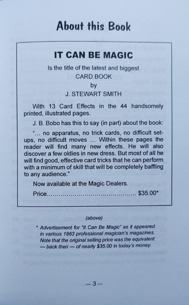 It Can Be Magic by J. Stewart Smith (More world-class card magic)