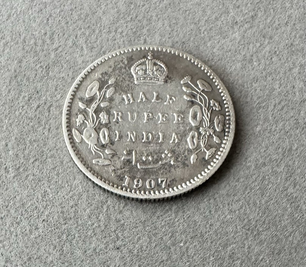 1907 Half Rupee - India - King Edward VII